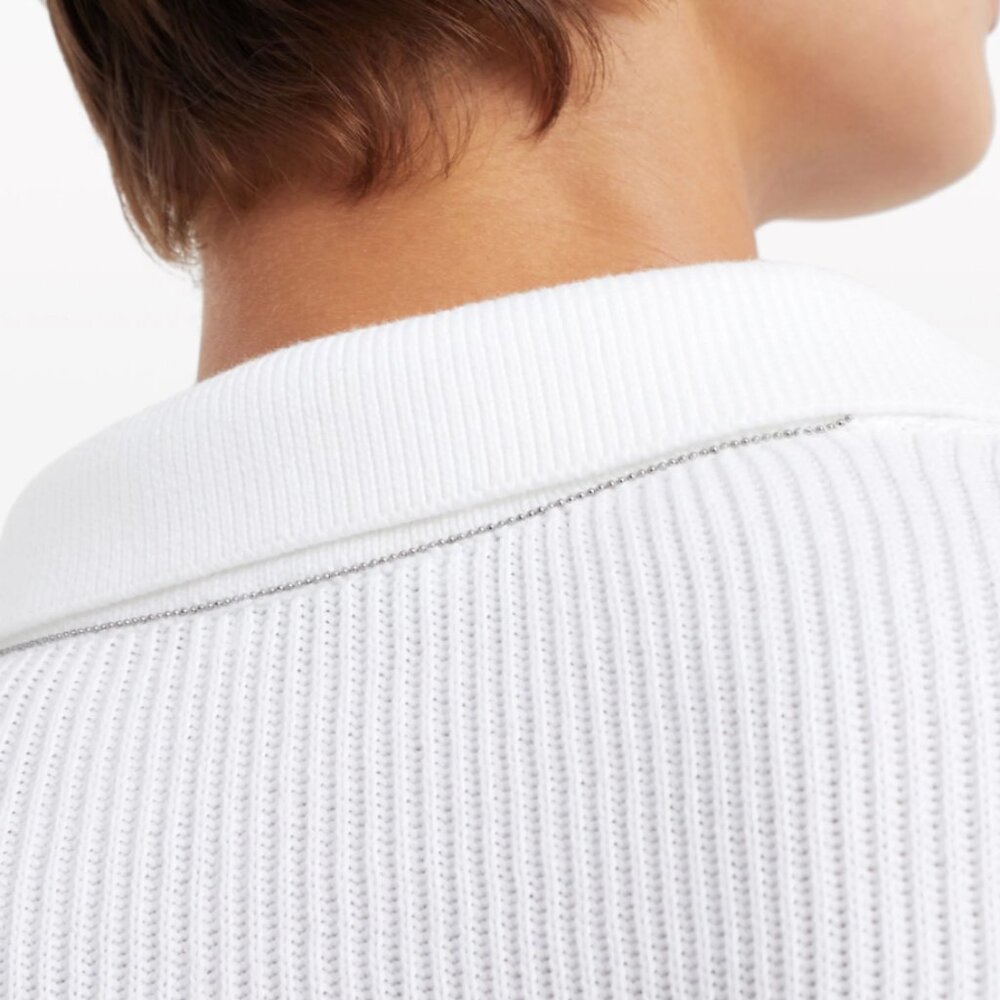 🧶 Brunello Cucinelli rib-knit polo sweater - Size M - Picture 5 of 5